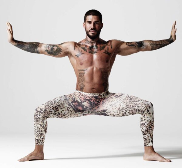 Wall push pose